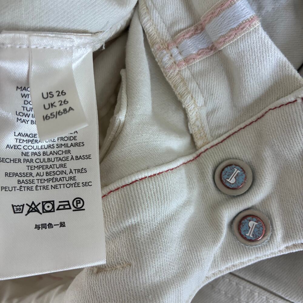 Fashionable Pilcro Off-White Carpenter Jeans Size 26 - Picture 8 of 11